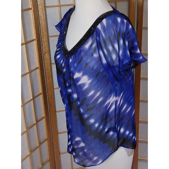 NWT Express XS Semisheer Tie Dye Blouse - Picture 13 of 16